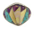 Southwest Multicolor Sterling Silver Ring Size 5-3/4 CS59226